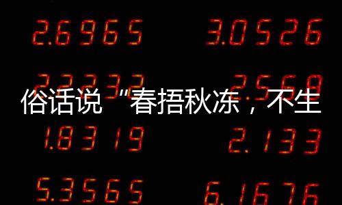 ，不病蚂1日下哪答案种做，以养生蚁庄园9春捂俗话说生杂适合法更秋冻秋季